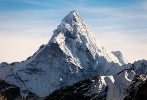 Evening view of Ama Dablam on the way to Everest Base Camp - Nepal