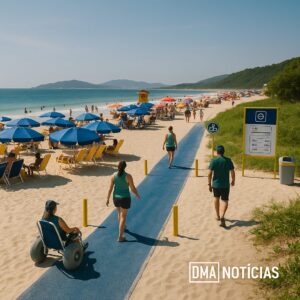 Ilustração Praia Organizada